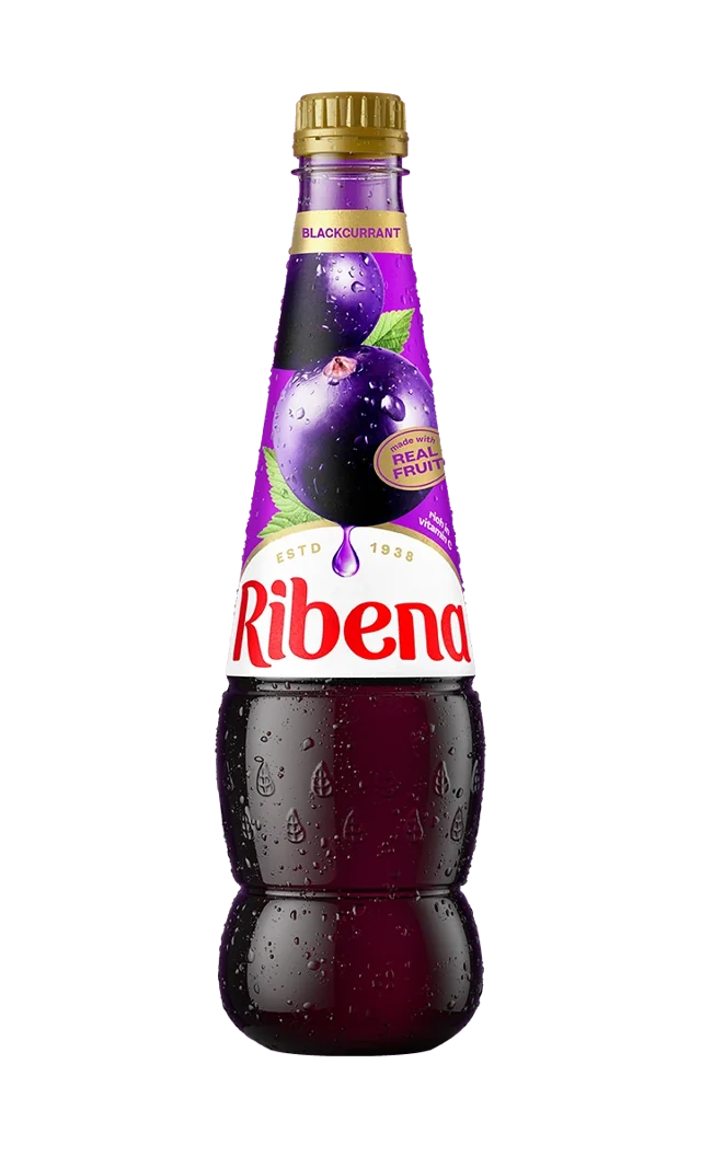 Ribena blackcurrant squash bottle